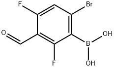 6-Bromo-2,4-fifluoro-3-formylphenylboronic acid