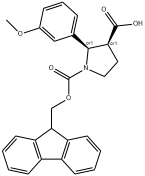RAC-(2R,3S)-1-{[(9H-FLUOREN-9-YL)METHOXY]CARBONYL}-2-(3-METHOXYPHENYL)PYRROLIDINE-3-CARBOXYLIC ACID