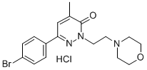3(2H)-Pyridazinone, 6-(p-bromophenyl)-4-methyl-2-(2-morpholinoethyl)-,  hydrochloride