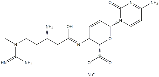 4-[[(S)-3-Amino-5-[(aminoiminomethyl)methylamino]-1-oxopentyl]amino]-1-(4-amino-2-oxo-1(2H)-pyrimidinyl)-1,2,3,4-tetradeoxy-β-D-erythro-2-hexenopyranuronic acid sodium salt