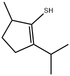 1-Cyclopentene-1-thiol,5-methyl-2-(1-methylethyl)-(9CI)
