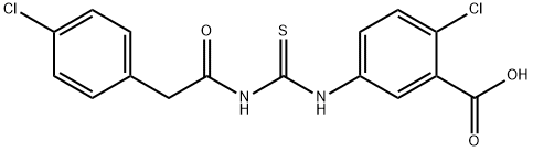2-CHLORO-5-[[[[(4-CHLOROPHENYL)ACETYL]AMINO]THIOXOMETHYL]AMINO]-BENZOIC ACID