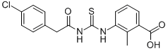3-[[[[(4-CHLOROPHENYL)ACETYL]AMINO]THIOXOMETHYL]AMINO]-2-METHYL-BENZOIC ACID