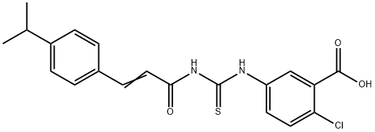 2-CHLORO-5-[[[[3-[4-(1-METHYLETHYL)PHENYL]-1-OXO-2-PROPENYL]AMINO]THIOXOMETHYL]AMINO]-BENZOIC ACID