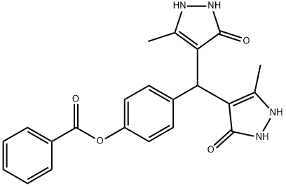 4-[bis(5-hydroxy-3-methyl-1H-pyrazol-4-yl)methyl]phenyl benzoate