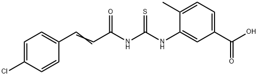 3-[[[[3-(4-CHLOROPHENYL)-1-OXO-2-PROPENYL]AMINO]THIOXOMETHYL]AMINO]-4-METHYL-BENZOIC ACID