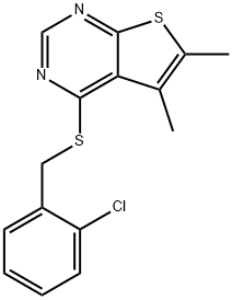 4-[(2-chlorobenzyl)sulfanyl]-5,6-dimethylthieno[2,3-d]pyrimidine
