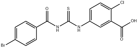5-[[[(4-BROMOBENZOYL)AMINO]THIOXOMETHYL]AMINO]-2-CHLORO-BENZOIC ACID