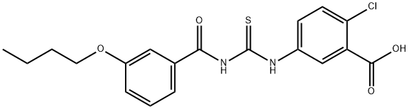 5-[[[(3-BUTOXYBENZOYL)AMINO]THIOXOMETHYL]AMINO]-2-CHLORO-BENZOIC ACID