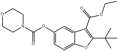2-(tert-butyl)-3-(ethoxycarbonyl)benzofuran-5-yl morpholine-4-carboxylate