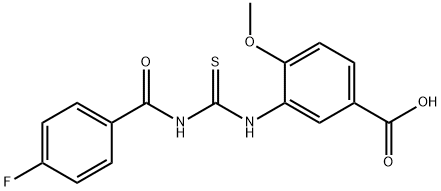 3-({[(4-fluorophenyl)carbonyl]carbamothioyl}amino)-4-methoxybenzoic acid