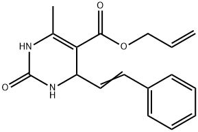 5-Pyrimidinecarboxylicacid,1,2,3,4-tetrahydro-6-methyl-2-oxo-4-(2-phenylethenyl)-,2-propenylester(9CI)