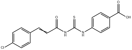 4-[[[[3-(4-CHLOROPHENYL)-1-OXO-2-PROPENYL]AMINO]THIOXOMETHYL]AMINO]-BENZOIC ACID
