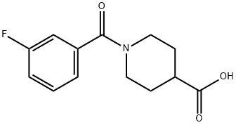 1-(3-氟苯基)羰基哌啶-4-羧酸