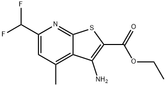 3-氨基-6-(二氟甲基)-4-甲基噻吩并[2,3-B]吡啶-2-羧酸乙酯