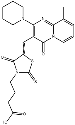 (Z)-4-(5-((9-methyl-4-oxo-2-(piperidin-1-yl)-4H-pyrido[1,2-a]pyrimidin-3-yl)methylene)-4-oxo-2-thioxothiazolidin-3-yl)butanoic acid
