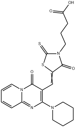 4-(4-oxo-5-{[4-oxo-2-(1-piperidinyl)-4H-pyrido[1,2-a]pyrimidin-3-yl]methylene}-2-thioxo-1,3-thiazolidin-3-yl)butanoic acid