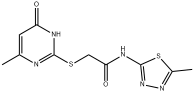 2-[(4-hydroxy-6-methylpyrimidin-2-yl)sulfanyl]-N-(5-methyl-1,3,4-thiadiazol-2-yl)acetamide