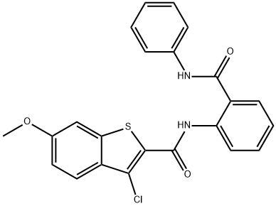 3-chloro-6-methoxy-N-[2-(phenylcarbamoyl)phenyl]-1-benzothiophene-2-carboxamide