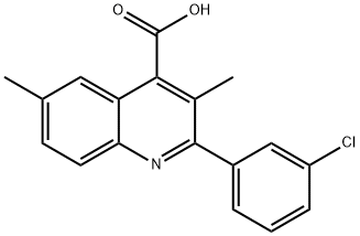 2-(3-氯苯基)-3,6-二甲基-喹啉-4-羧酸