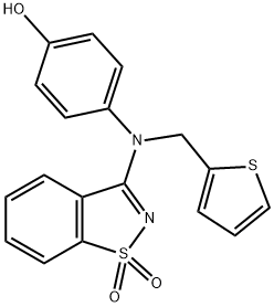 4-[(1,1-二氧代-1,2-苯并噻唑-3-基)-(2-噻吩甲基)氨基]苯酚