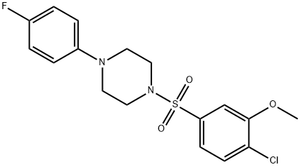 1-((4-chloro-3-methoxyphenyl)sulfonyl)-4-(4-fluorophenyl)piperazine