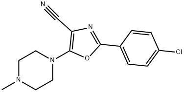 2-(4-chlorophenyl)-5-(4-methylpiperazin-1-yl)-1,3-oxazole-4-carbonitrile