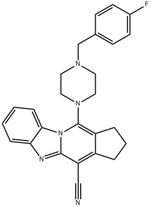 11-(4-(4-fluorobenzyl)piperazin-1-yl)-2,3-dihydro-1H-benzo[4,5]imidazo[1,2-a]cyclopenta[d]pyridine-4-carbonitrile