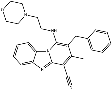 2-benzyl-3-methyl-1-{[2-(morpholin-4-yl)ethyl]amino}pyrido[1,2-a]benzimidazole-4-carbonitrile