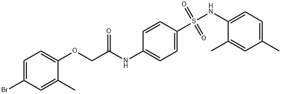2-(4-bromo-2-methylphenoxy)-N-(4-{[(2,4-dimethylphenyl)amino]sulfonyl}phenyl)acetamide
