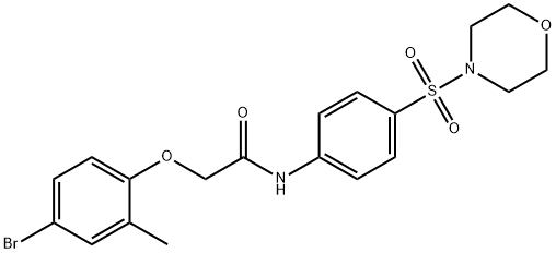 2-(4-bromo-2-methylphenoxy)-N-[4-(morpholin-4-ylsulfonyl)phenyl]acetamide
