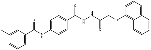3-methyl-N-[4-({2-[(1-naphthyloxy)acetyl]hydrazino}carbonyl)phenyl]benzamide