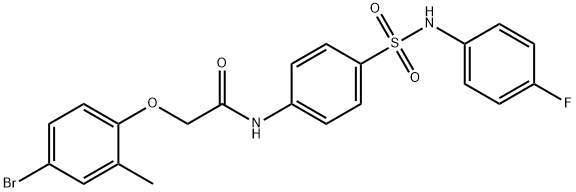 2-(4-bromo-2-methylphenoxy)-N-{4-[(4-fluoroanilino)sulfonyl]phenyl}acetamide