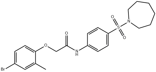 N-[4-(azepan-1-ylsulfonyl)phenyl]-2-(4-bromo-2-methylphenoxy)acetamide