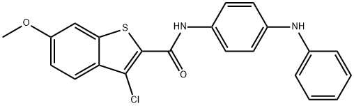 N-(4-anilinophenyl)-3-chloro-6-methoxy-1-benzothiophene-2-carboxamide