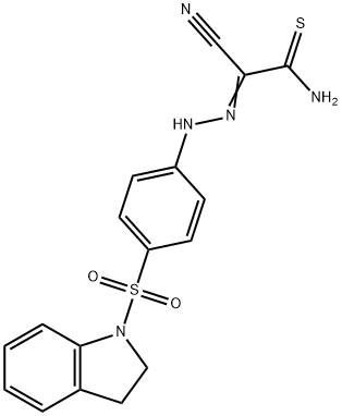 2-cyano-2-{[4-(2,3-dihydro-1H-indol-1-ylsulfonyl)phenyl]hydrazono}ethanethioamide