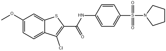 3-chloro-6-methoxy-N-[4-(1-pyrrolidinylsulfonyl)phenyl]-1-benzothiophene-2-carboxamide