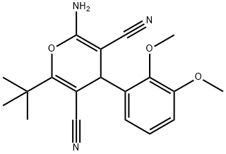2-amino-6-tert-butyl-4-(2,3-dimethoxyphenyl)-4H-pyran-3,5-dicarbonitrile
