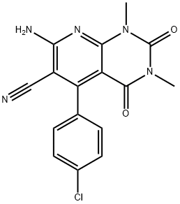 7-amino-5-(4-chlorophenyl)-1,3-dimethyl-2,4-dioxo-1,2,3,4-tetrahydropyrido[2,3-d]pyrimidine-6-carbonitrile