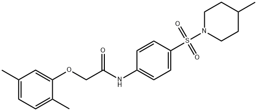 2-(2,5-dimethylphenoxy)-N-{4-[(4-methyl-1-piperidinyl)sulfonyl]phenyl}acetamide