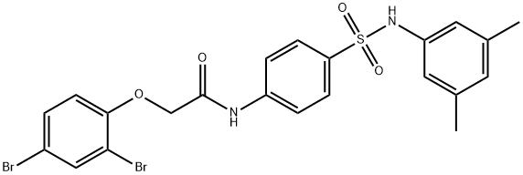 2-(2,4-dibromophenoxy)-N-(4-{[(3,5-dimethylphenyl)amino]sulfonyl}phenyl)acetamide