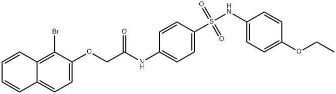 2-[(1-bromo-2-naphthyl)oxy]-N-(4-{[(4-ethoxyphenyl)amino]sulfonyl}phenyl)acetamide