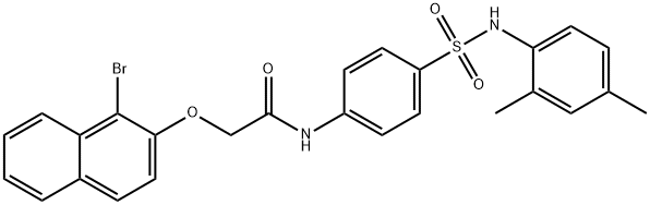 2-[(1-bromo-2-naphthyl)oxy]-N-(4-{[(2,4-dimethylphenyl)amino]sulfonyl}phenyl)acetamide