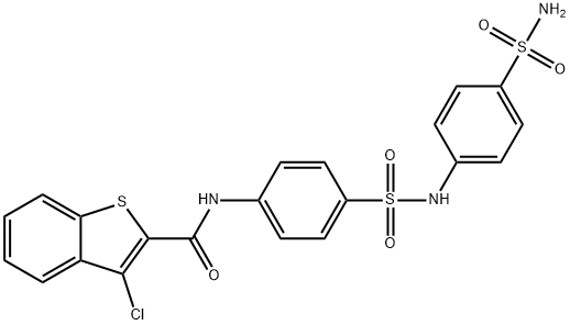 N-[4-({[4-(aminosulfonyl)phenyl]amino}sulfonyl)phenyl]-3-chloro-1-benzothiophene-2-carboxamide