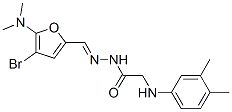 Glycine,  N-(3,4-dimethylphenyl)-,  [[4-bromo-5-(dimethylamino)-2-furanyl]methylene]hydrazide  (9CI)