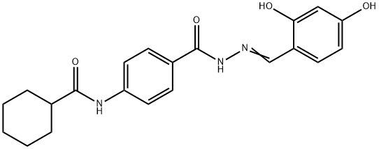 N-(4-{[(2E)-2-(2,4-dihydroxybenzylidene)hydrazinyl]carbonyl}phenyl)cyclohexanecarboxamide