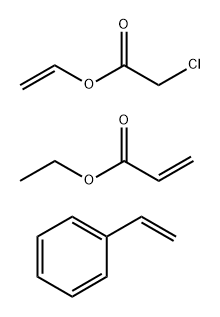 Ethyl 2-propenoate polymer with ethenylbenzene and ethenyl chloro acetate