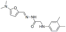 Glycine,  N-(3,4-dimethylphenyl)-,  [[5-(dimethylamino)-2-furanyl]methylene]hydrazide  (9CI)