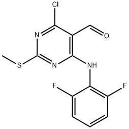 4-氯-6-((2,6-二氟苯基)氨基)-2-(甲硫基)嘧啶-5-甲醛