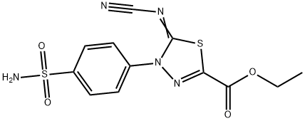 ETHYL 4-[4-(AMINOSULFONYL)PHENYL]-5-CYANAMIDE-4,5-DIHYDRO-1,3,4-THIADIAZOLE-2-CARBOXYLATE